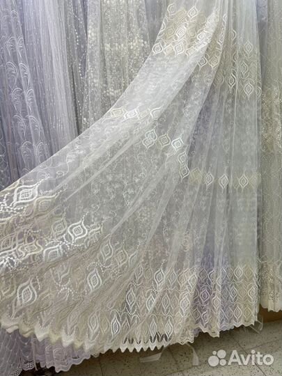 Тюль с вышивкой, готовые комплекты