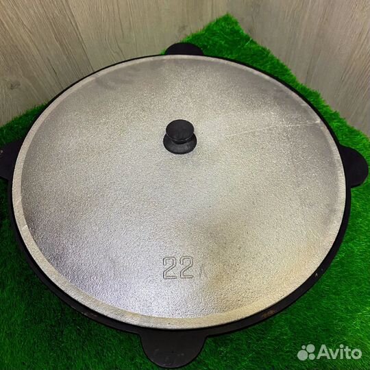 Казан чугунный 22л Узбекский новый сорт Premium