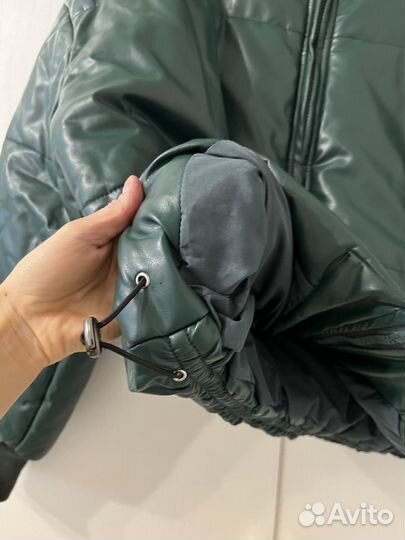 Куртка женская укороченная экокожа, 44 оверсайз
