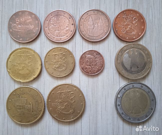 Монеты евроценты обмен
