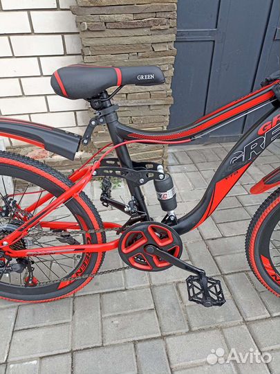 Двухподвеной горный велосипед 24колеса,21 скорост