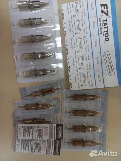 Картриджи, Иглы, дюза, защита для татуажа