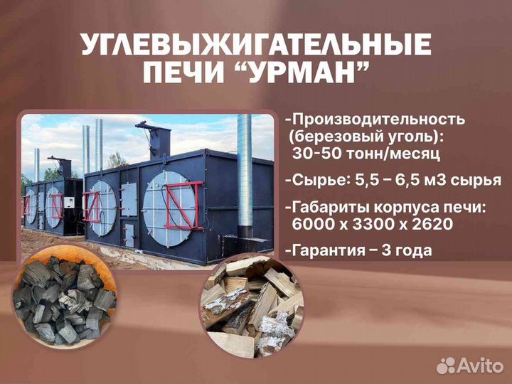 Углевыжигательные печи с автоматикой