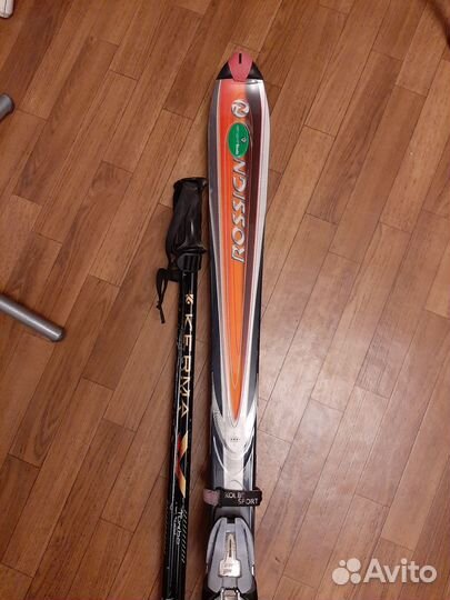 Лыжи горные rossignol 170 б/у с палками