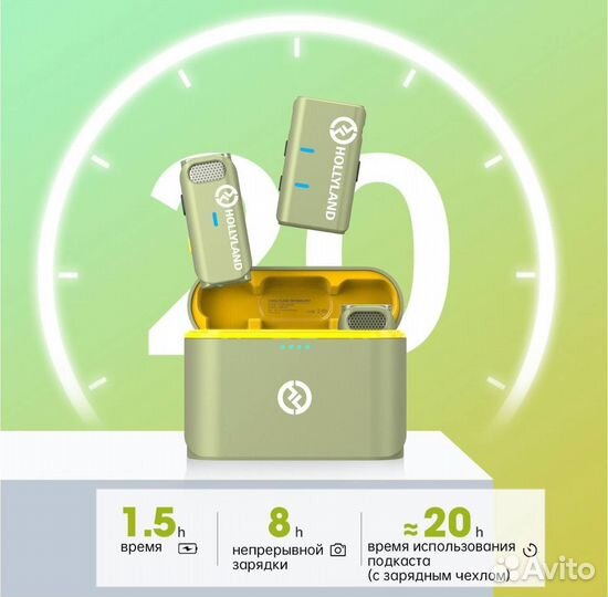 Микрофон петличный Hollyland Lark M1, оливковый