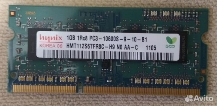 Память для ноутбука hynix sodimm DDR3 1GB PC1333