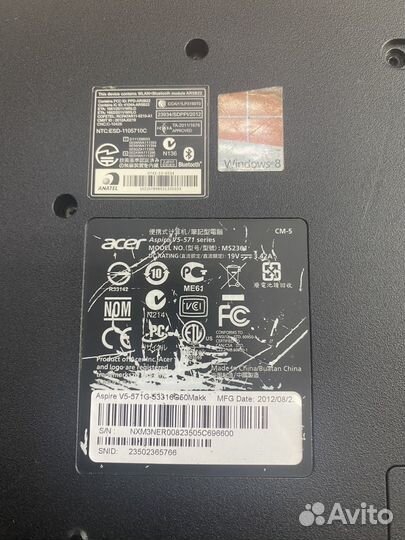 Acer aspire v5 571 Ноутбук