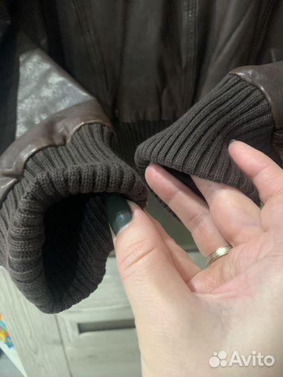 Кожаная куртка мужская 48 50