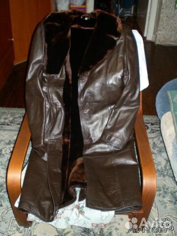 Кожаное пальто