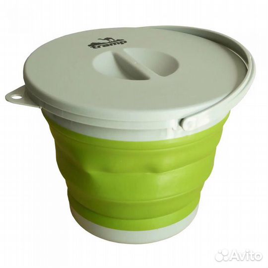 Ведро складное Tramp 5 л силиконовое с крышкой (ол