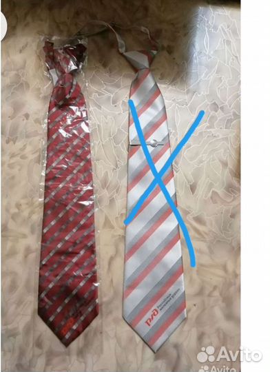Новый галстук ржд на резинке