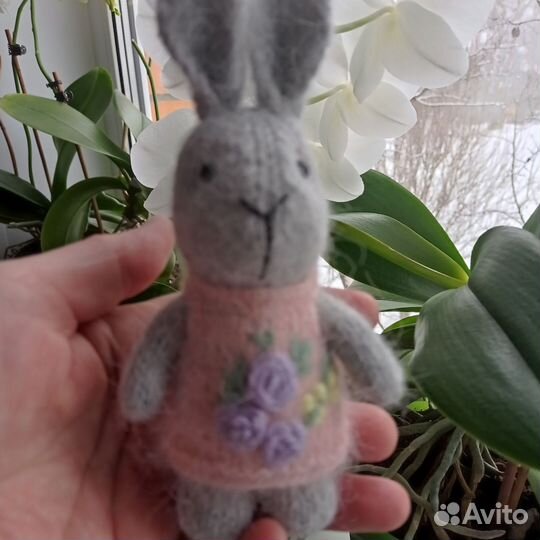 Зайчик, ручная работа, игрушка, сувенир, подарок