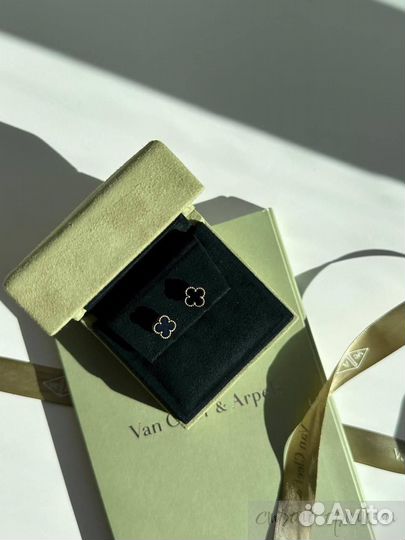 Серьги van cleef новые оригинал