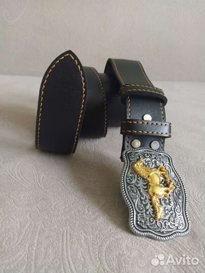 Кожаный ремень ручной работы