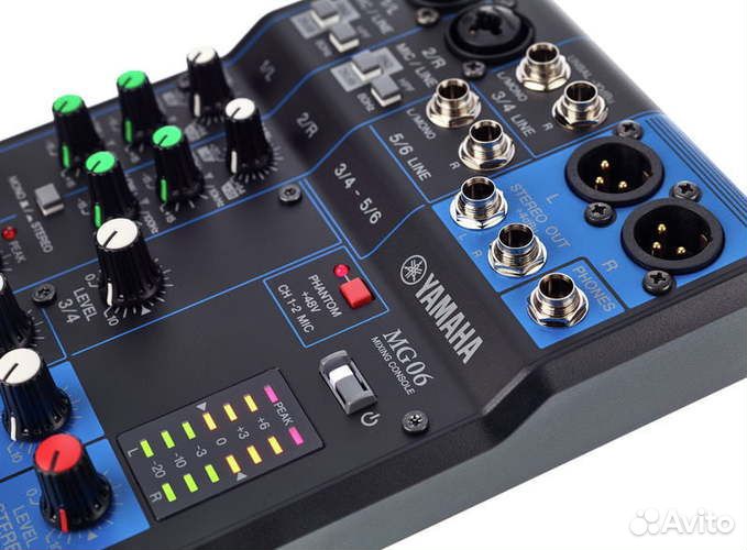 Микшерный пульт yamaha MG06 + Аксессуары