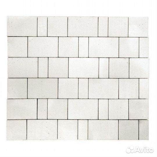 Тротуарная плитка Старый город Ландхаус белая h60