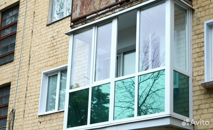 Остекление балконов и лоджий под ключ X7605