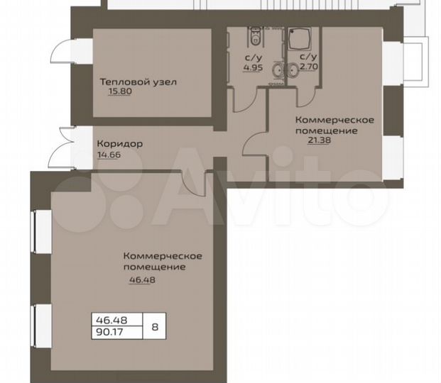 Свободного назначения, 90.17 м²