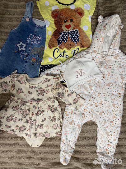 Вещи пакетом на девочку 74 80