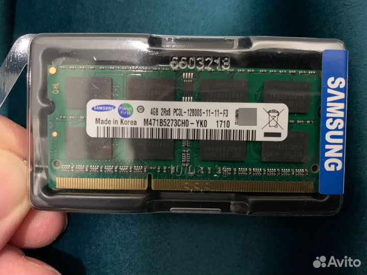 Samsung DDR3 4GB 1600mhz новые плашки памяти