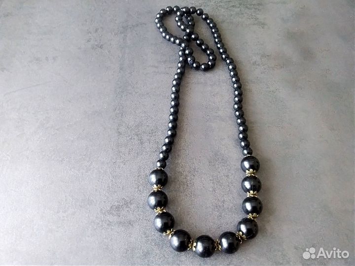 Бусы, клипсы, браслет пластмасса СССР винтаж