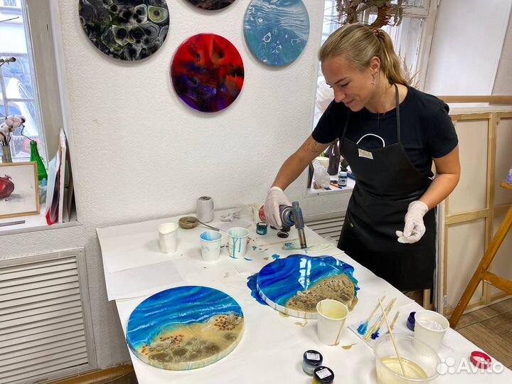 Мастер-класс по эпоксидной смоле «Море»