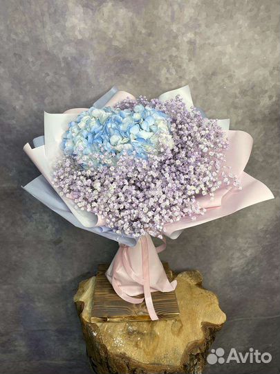 Гипсофилы с открыткой