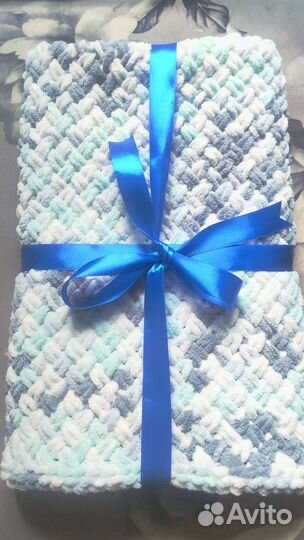 Плед детский вязаный ручная работа