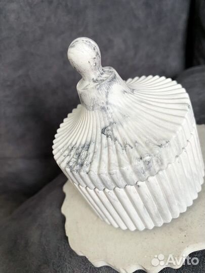 Кошпо Шкатулка Подсвечник из гипса