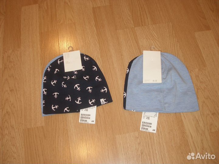 Новые двухслойные шапочки H&M хлопок в основе