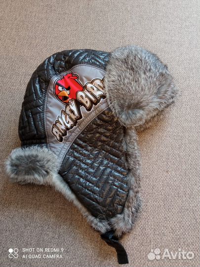 Шапка ушанка детская с мехом кролика