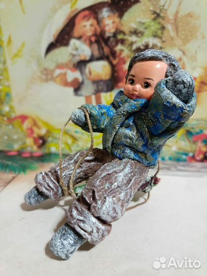 Ватные елочные игрушки под елку