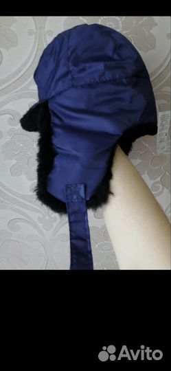 Мужская шапка ушанка с натуральной овчиной