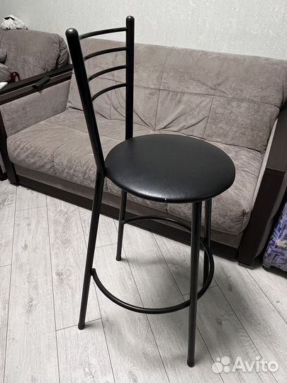 Барный стул черный, 2шт