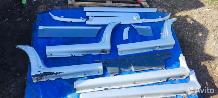 Пластиковые пороги, накладки Ваз 2114,2115 серебро