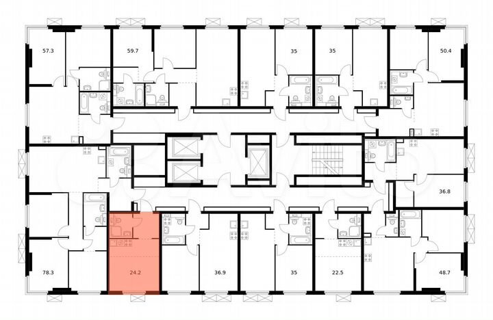 Квартира-студия, 24,2 м², 18/24 эт.