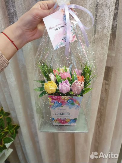 Букет цветов из мыла