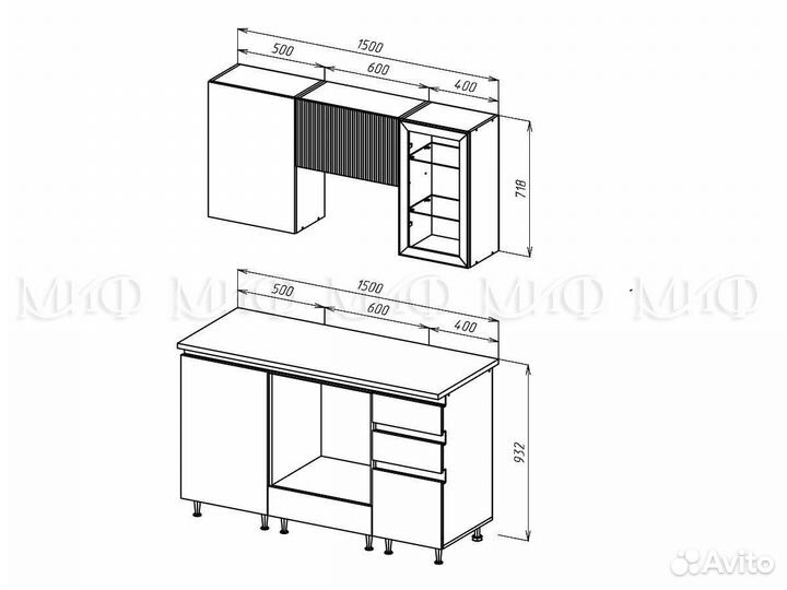 Кухня Техно-6 1,5м, 2м, 2,4м 2,6м