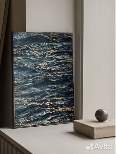 Интерьерная Картина маслом на холсте море