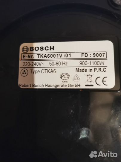 Кофеварка капельного типа Bosch TKA 6001V/01