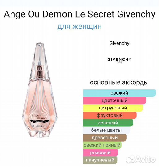 Духи, парфюм Givenchy Ange ou Demon le Secret