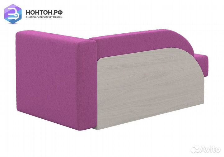 Диван еврокнижка №2 ясень шимо светлый / розовый