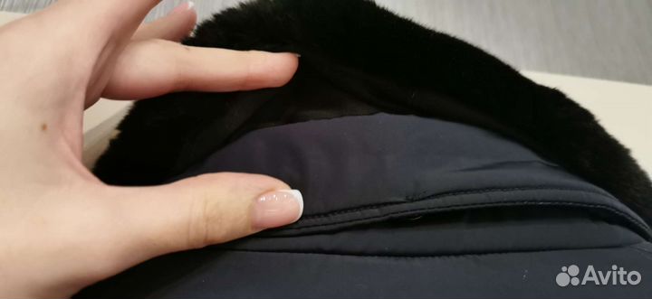 Куртка мужская синяя с воротником зима 56 р XXL