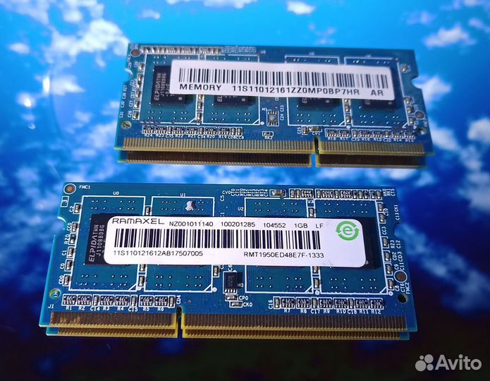 Sodimm DDR3 2Gb 1Gb для ноутбука