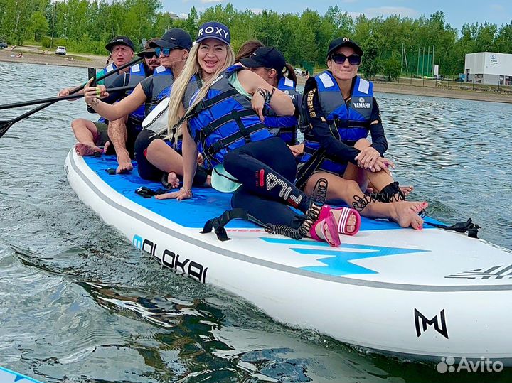 Прогулка на sup board до 8 человек на одной доске