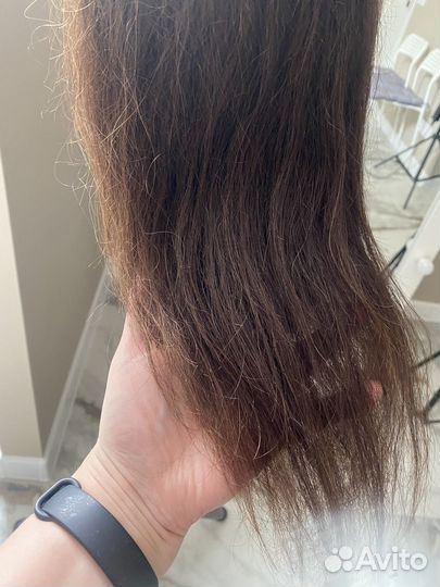 Голова манекен натуральные волосы со штативом