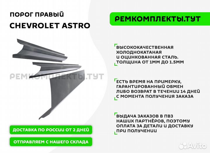 Порог правый Chevrolet Astro