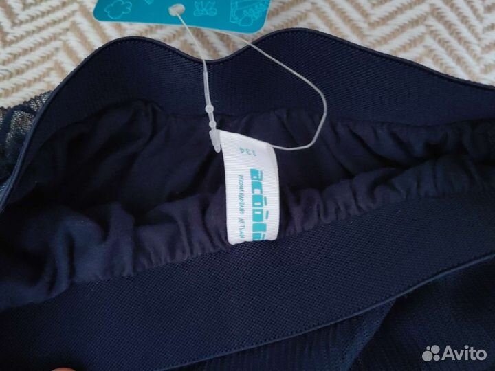 Юбка школьная синяя 134 acoola