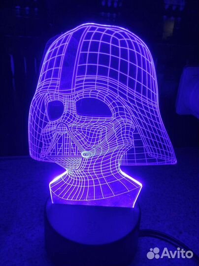 Ночник 3d Дарт Вейдер. Звёздные войны