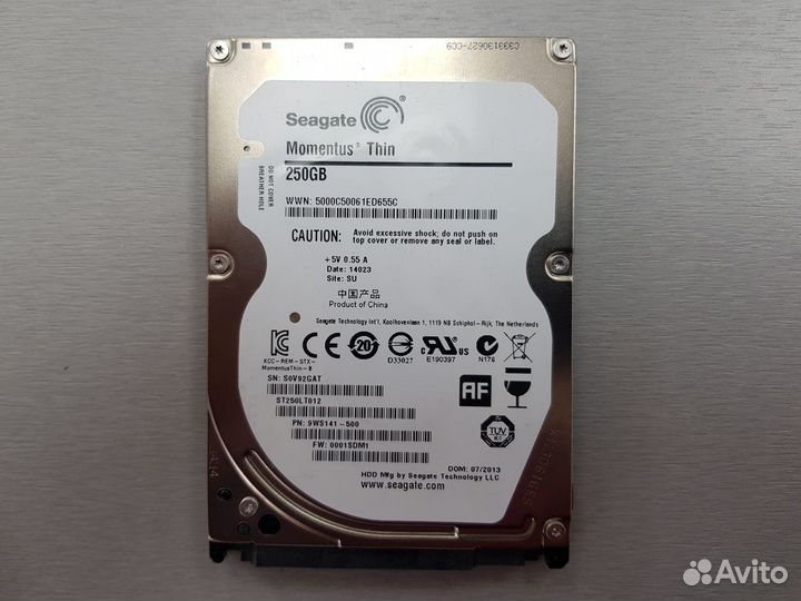 Жесткий диск для ноутбука 250Gb